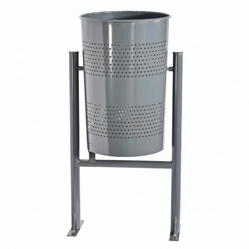 Meridian Outdoor Bin – 60L Galvanized Steel Urban Edition