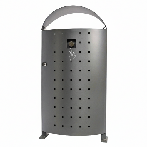 Averon Outdoor Bin – 95L Galvanized Steel with Ashtray