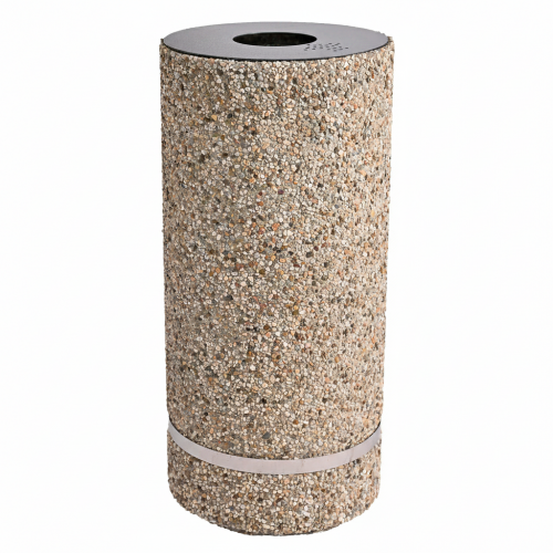Brescia Concrete Outdoor Bin – 60L Brown Lid Edition