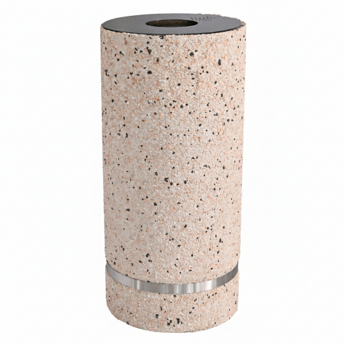 Brescia Concrete Outdoor Bin – 60L White Metal Lid Edition