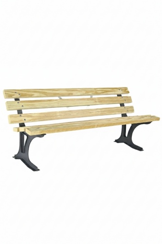 Seoul Heritage Bench – Iron Frame & Pine Wood