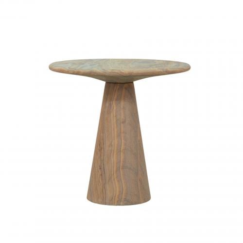Serano Sandstone Side Table – 39 cm Mixed Stone Finish