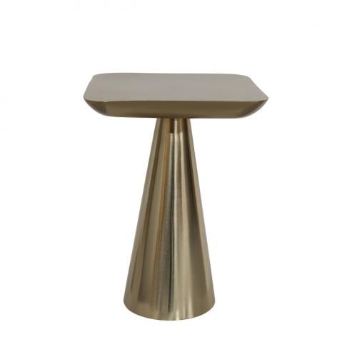Aurevo Side Table – Hand-Finished Gold Iron Frame