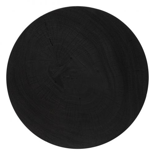 Noirva Side Table – Handcrafted Black Suar Wood by Luxury Group International