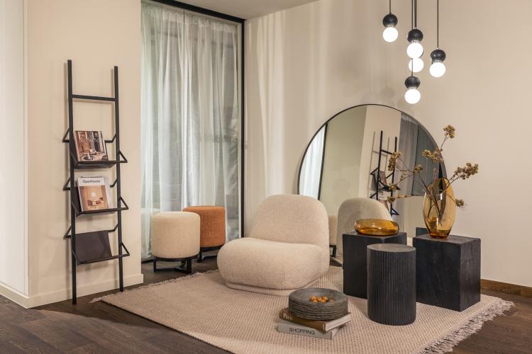Noirva Side Table – Handcrafted Black Suar Wood by Luxury Group International