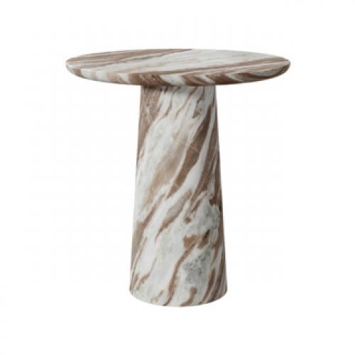 Ardelle Side Table – Fantasy Brown Marble Design