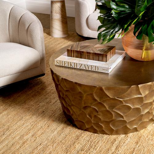 Marvella Decorative Box – Brown Straw Marquetry by Luxury Group International