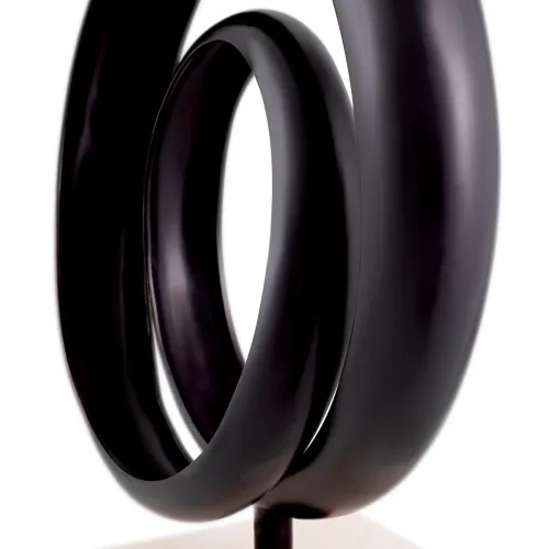 Sophisticated Elena Sculpture – Bronze & Travertine Masterpiece by Luxury Group International