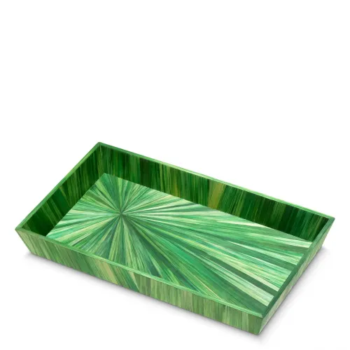 Marvella Desk Tray – Straw Marquetry Finish by Luxury Group International