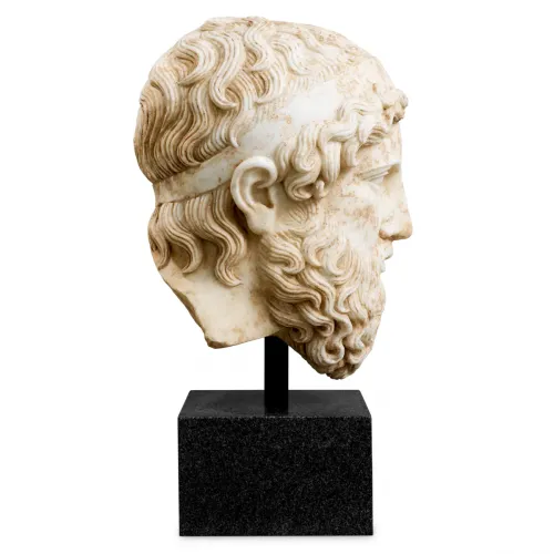 Royal Exclusive Decorative Sculpture – Marble Antique Look on Black Granite Base by Luxury Group International