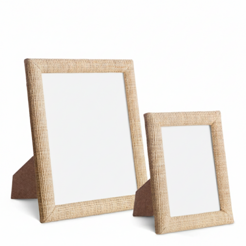 Aurelina Bilderrahmen Set - Natürliche Raffia Oberfläche von Luxury Group International