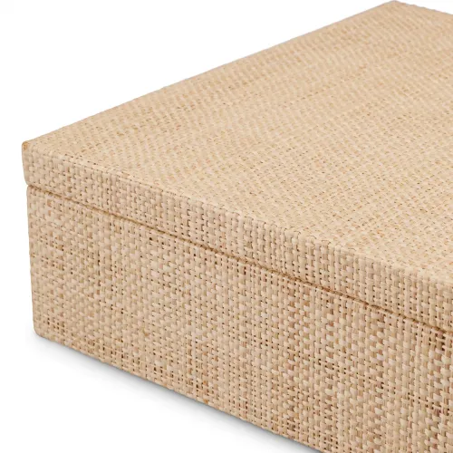 Cadira Decorative Box L – Natural Raffia Finish by Luxury Group International