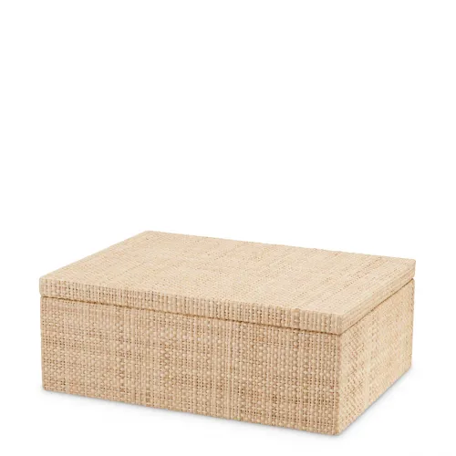 Cadira Dekorative Box S - Natürliche Raffia Oberfläche von Luxury Group International