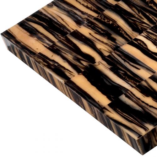 Caprioni Decorative Box S – Black & Brown Resin Inlay by Luxury Group International