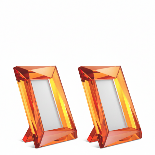 Obliera Bilderrahmen Set - Orange Kristallglas von Luxury Group International