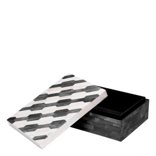 Rovano Grey & Cream Decorative Box – Small by Luxury Group International