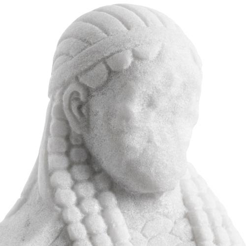 Aegyra Marble Sphinx Set – Handcarved White Marble Pair by Luxury Group International