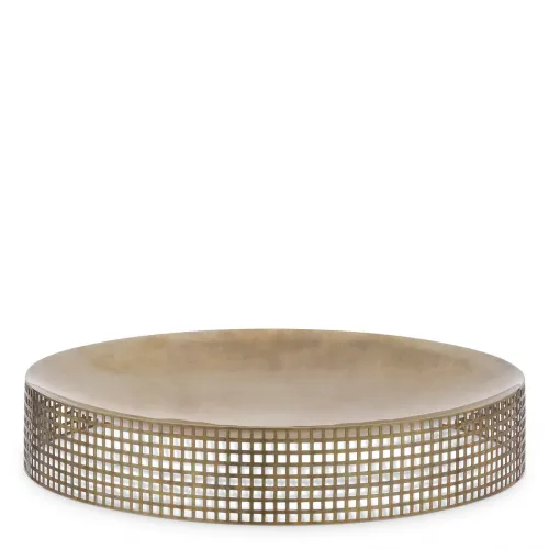 Grande Dekorative Schale - Vintage Messing Eleganz von Luxury Group International