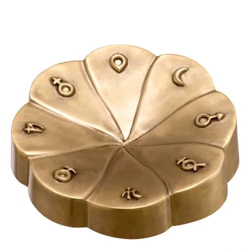 Lumeria Decorative Object – Vintage Brass Celestial Art by Luxury Group International