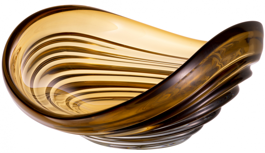 Royal Hand-Blown Glass Bowl Luxury Home Accent by Luxury Group International