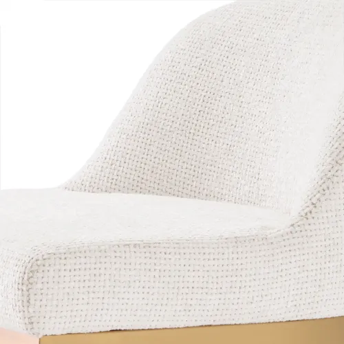 Royal Counter Stool – Lyssa Sand Upholstery with Brushed Brass Finish by Luxury Group International