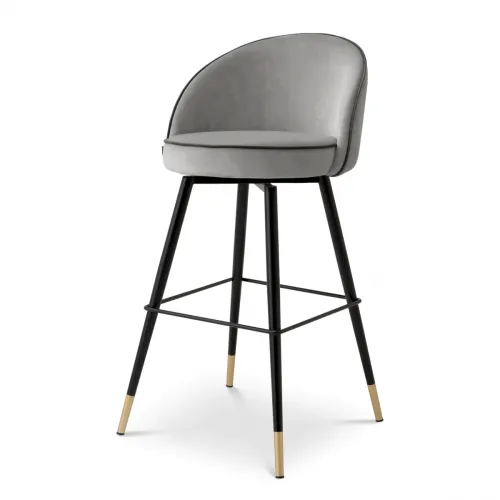Luxury Velvet Swivel Bar Stools Set of 2 – Modern Counter Chairs by Luxury Group International