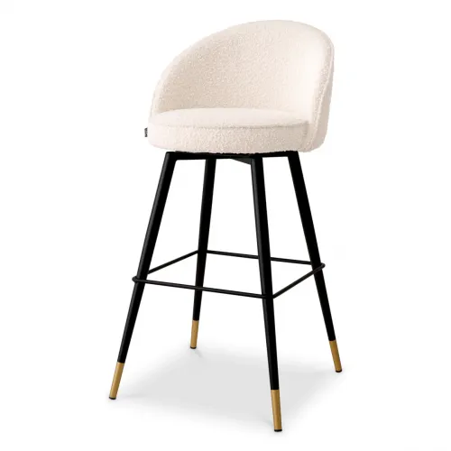 Luxury Velvet Swivel Bar Stools Set of 2 – Modern Counter Chairs by Luxury Group International