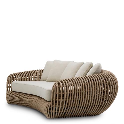 Divano da Esterno Ravello – Design di Lusso in Intreccio Sabbia di Luxury Group International