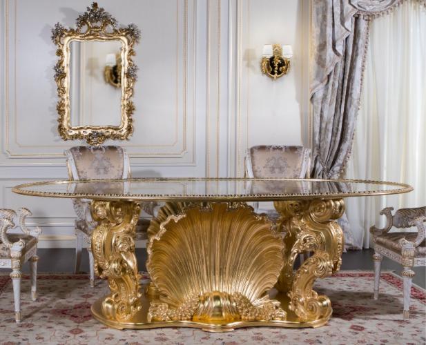 Royal Empire Mirror – Black Lacquered Finish with Hand-Applied Gold Leaf Details