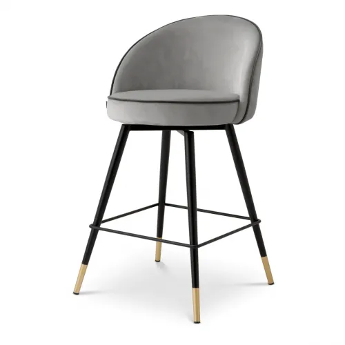 Luxury Counter Stool Set of 2 – Velvet Swivel Style by Luxury Group International