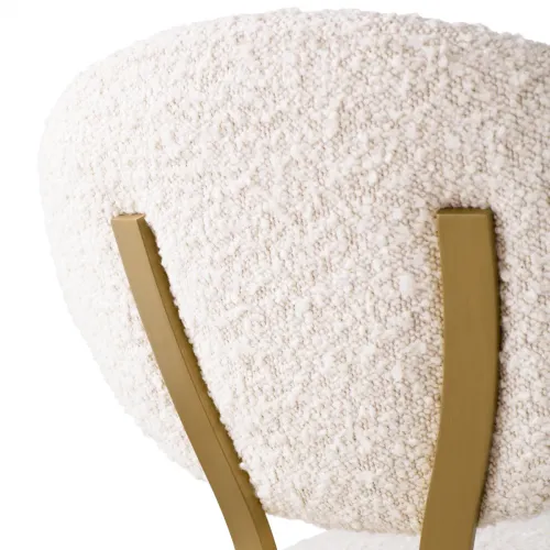 Premium Bar Stool – Velvet Touch with Brass Base by Luxury Group International