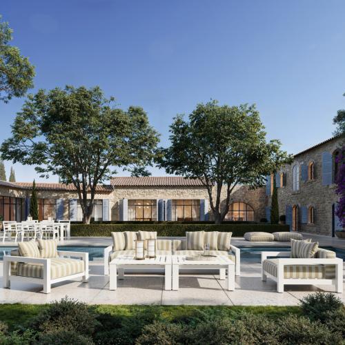 Sofá Exterior Portofino – Diseño Moderno de Tres Plazas por Luxury Group International