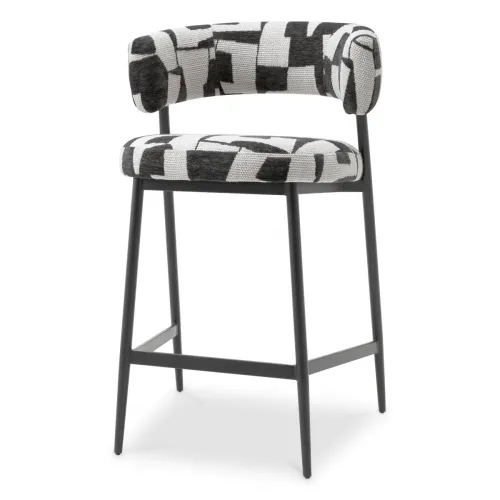 Premium Folsom Stool – Luxury Black Counter Seating