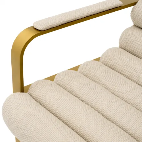 Tabouret de Bar Olsen Premium – Assise Sable de Luxe avec Structure en Laiton Brossé par Luxury Group International