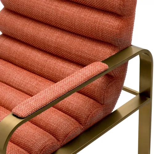 Premium Olsen Bar Stool – Luxury Sand Seating with Brushed Brass Frame by Luxury Group International