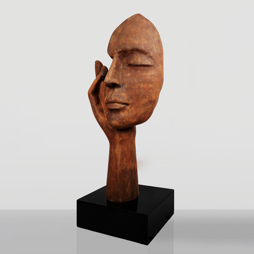 Große Hand Maske Skulptur - Rost Effekt Finish 190 cm von Luxury Group International