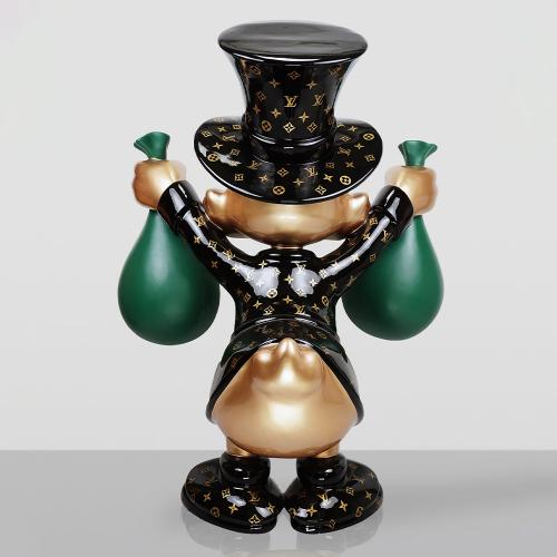 Decorative Sculpture – Large Scrooge McDuck with Money Bags by Luxury Group International