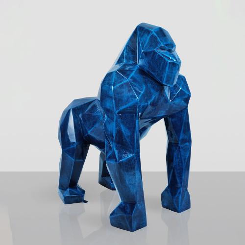 Square Gorilla Sculpture – Blue Patina Finish Design