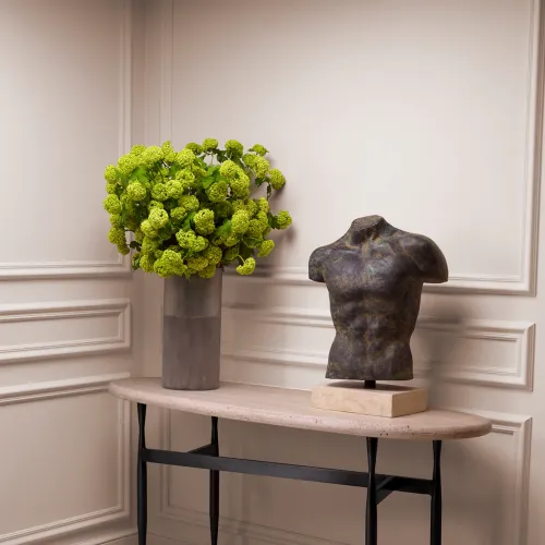 Royal Bouquet of Hydrangeas – Snowball Green | Real-Touch Floral Arrangement (36 pcs) by Luxury Group International