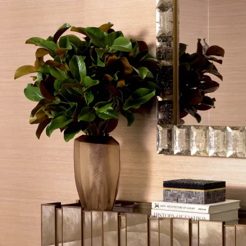 Royal Magnolia Leaf Bundle – Green & Brown Tones | Real-Touch Botanical Elegance (24 pcs) by Luxury Group International