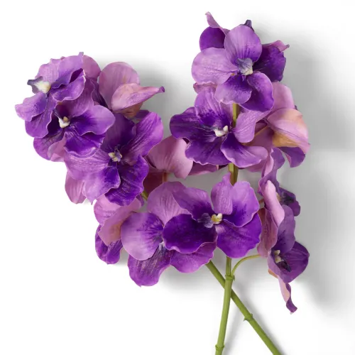 Majestic Vanda Orchid Bouquet – Real-Touch Purple Elegance (24 pcs) by Luxury Group International