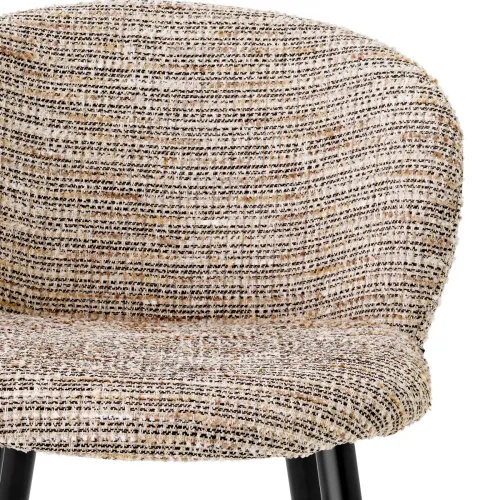 Tabouret de Bar Volant Élégant – Options d’Assise en Velours & Pieds Effilés Noir/Or par Luxury Group International