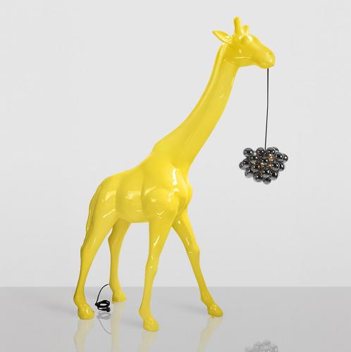 Large Yellow Giraffe Lamp – 230cm Artistic Sculpture by Luxury Group International