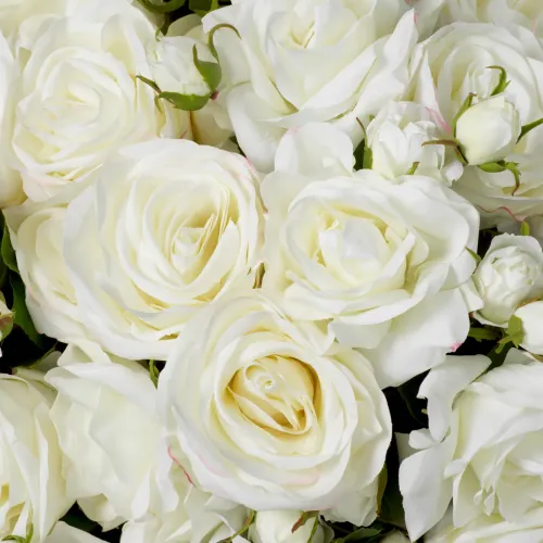 Bouquet of White Roses – Real Touch Luxury Floral Arrangement | Elegant Décor Accent by Luxury Group International by Luxury Group International