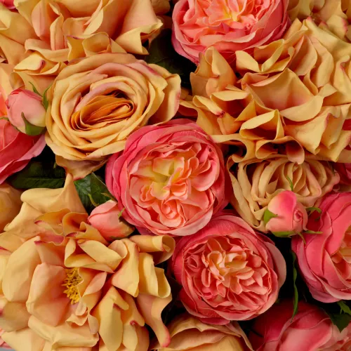 Bouquet of Peach Roses – Real Touch Luxury Floral Arrangement | Elegant Home Décor by Luxury Group International by Luxury Group International