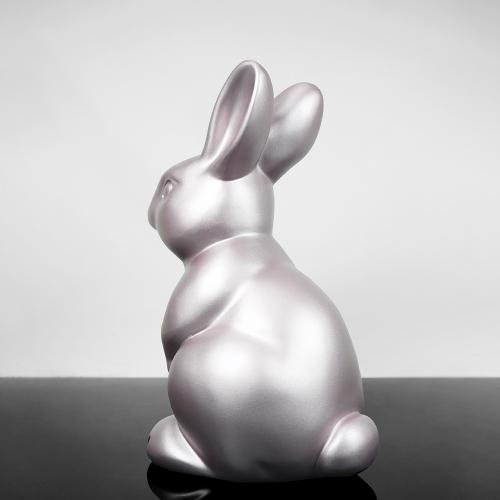 Decorative Easter Bunny Figure – Powder Pink Finish by Luxury Group International