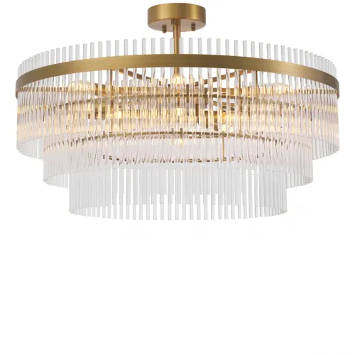 Ceiling Lamp – Antique Brass Finish with Clear Glass Shade