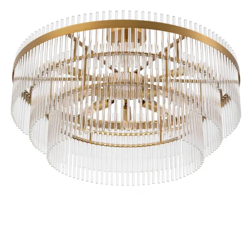 Deckenleuchte - Antik-Messing-Finish mit Klarglas-Schirm von Luxury Group International