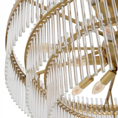 Deckenleuchte - Antik-Messing-Finish mit Klarglas-Schirm von Luxury Group International