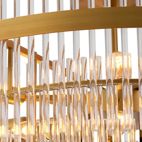 Deckenleuchte - Antik-Messing-Finish mit Klarglas-Schirm von Luxury Group International